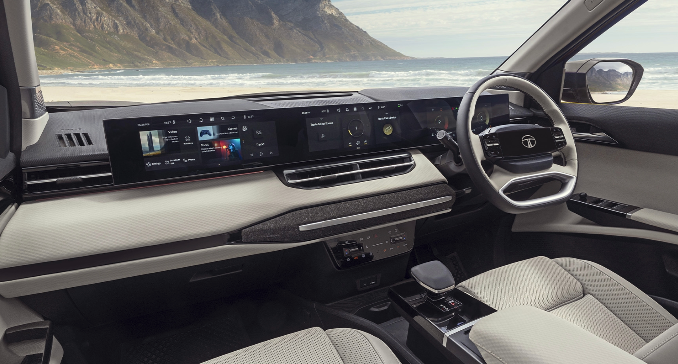 Digital Steering Wheel with Illuminated Logo