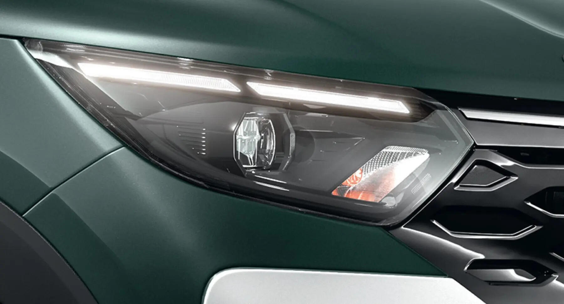 LED headlamps with integrated LED DRLs