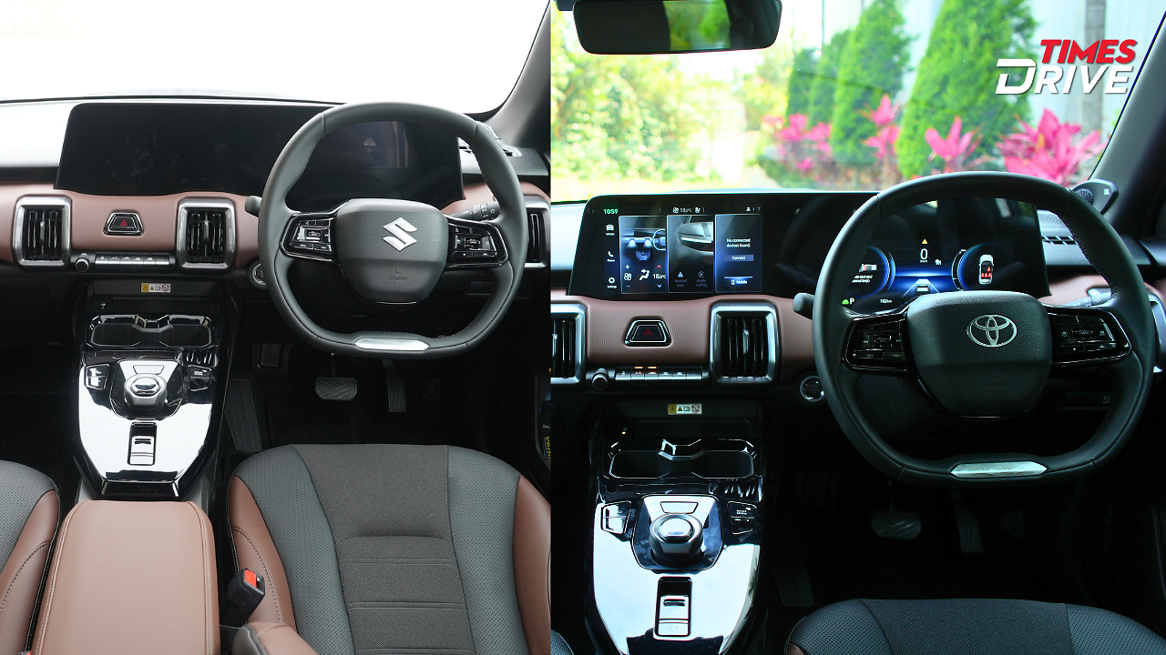 Maruti Suzuki e Vitara vs Toyota Urban Cruiser Ebella Spec Comparison Interior