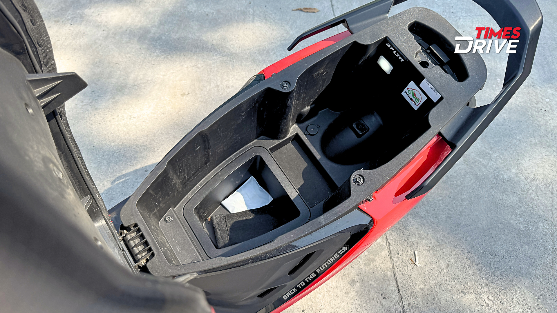 37-litre under seat storage space