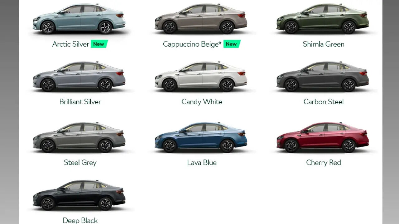 Skoda Slavia Facelift Colour Options