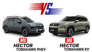 MG Hector Tomahawk EV vs PHEV Spec Comparison Whats Different