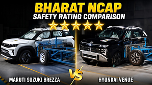 Maruti Suzuki Brezza Facelift vs Hyundai Venue Bharat NCAP Safety Rating Comparison