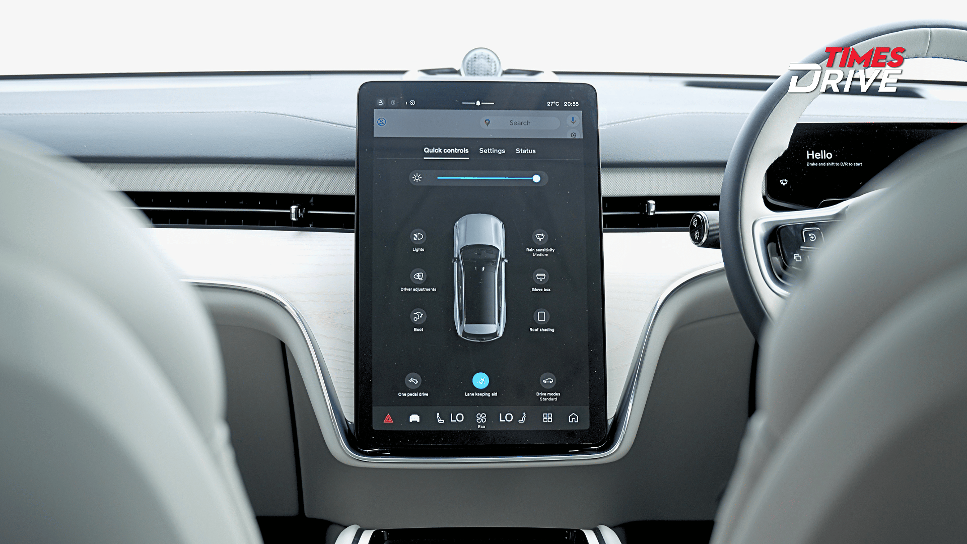 145-inch touchscreen acts as command centre