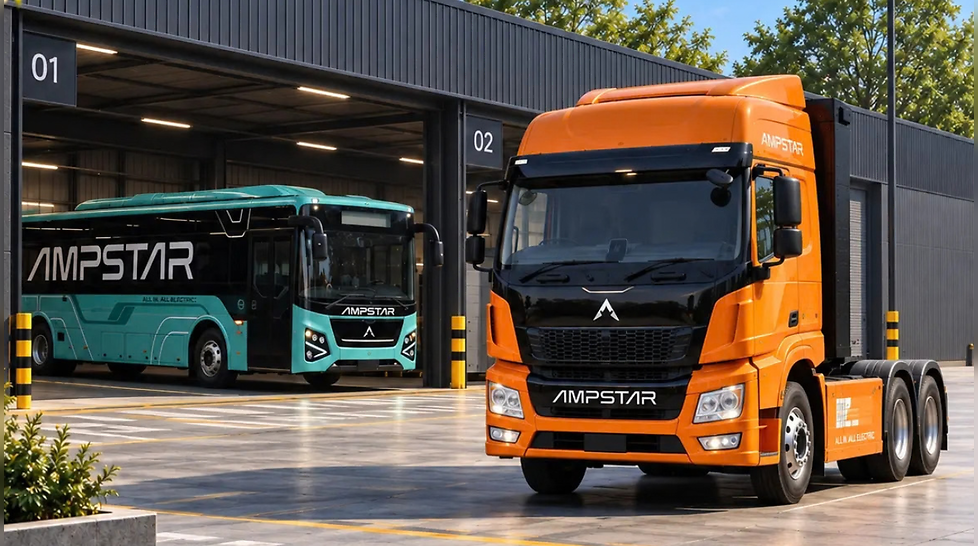 JSW Greentech Launches Ampstar Electric Commercial Vehicle Brand in India for Buses and Trucks