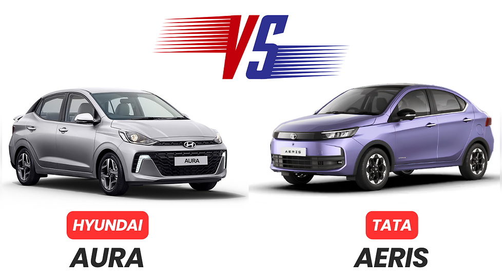 Tata Aeris vs Hyundai Aura Spec Comparison Whats Different