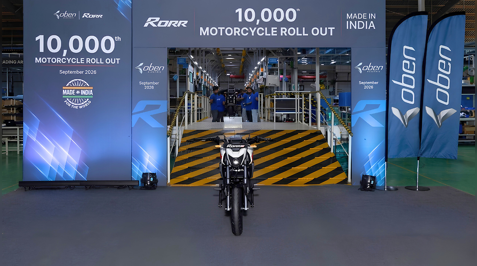 Oben Electric Crosses 10000 Motorcycle Production Milestone