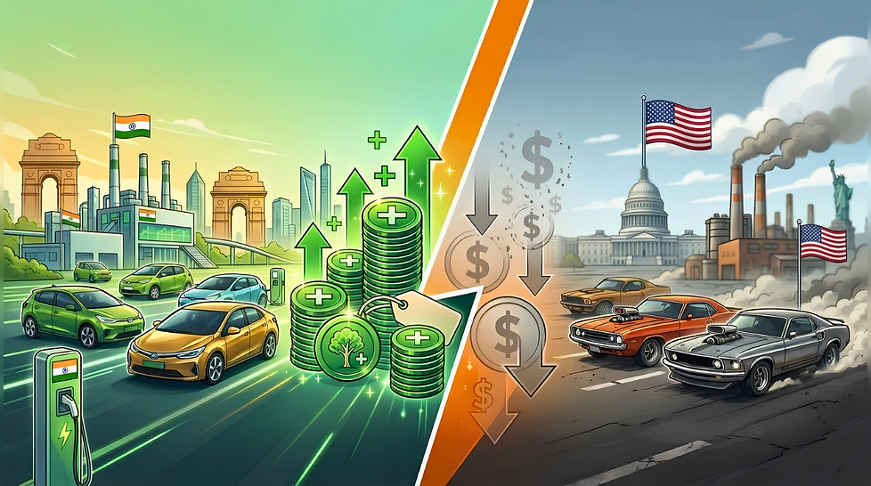 Indias CAFE III Norms Embrace Green Credit Trading While US Scraps Program The Global Policy Split Explained