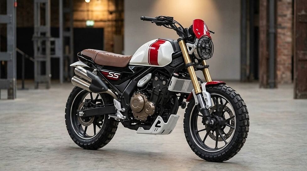 Honda CB250SS Scrambler Concept Unveiled Retro Design 249cc Engine TFT Display
