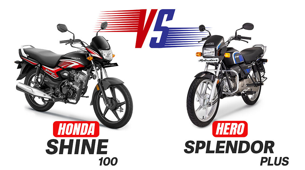 Hero Splendor Plus vs Honda Shine 100 Spec Comparison Whats Different