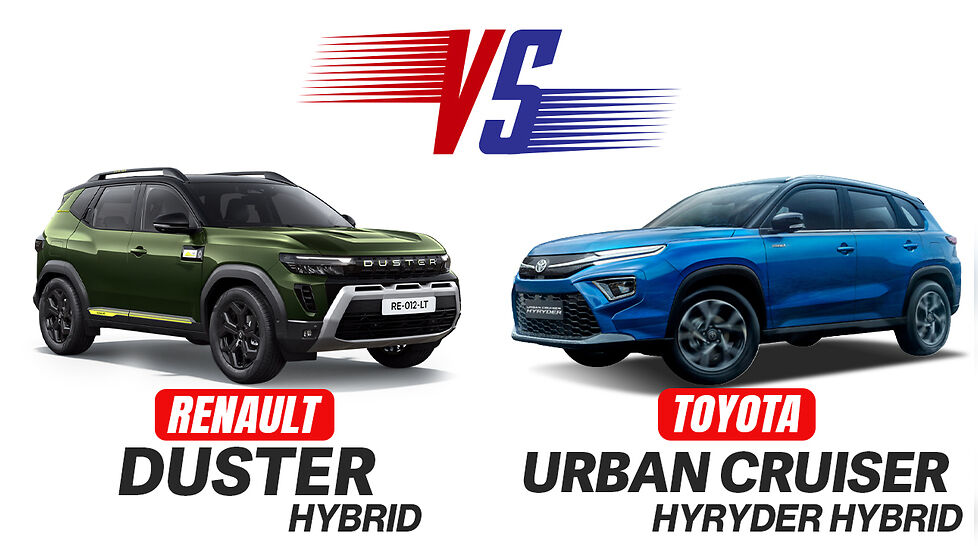 Renault Duster Hybrid vs Toyota Urban Cruiser Hyryder Hybrid Spec Comparison Whats Different